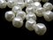 30 12mm White Round Nugget Vintage Cultura Pearls Plastic Pearl Beads